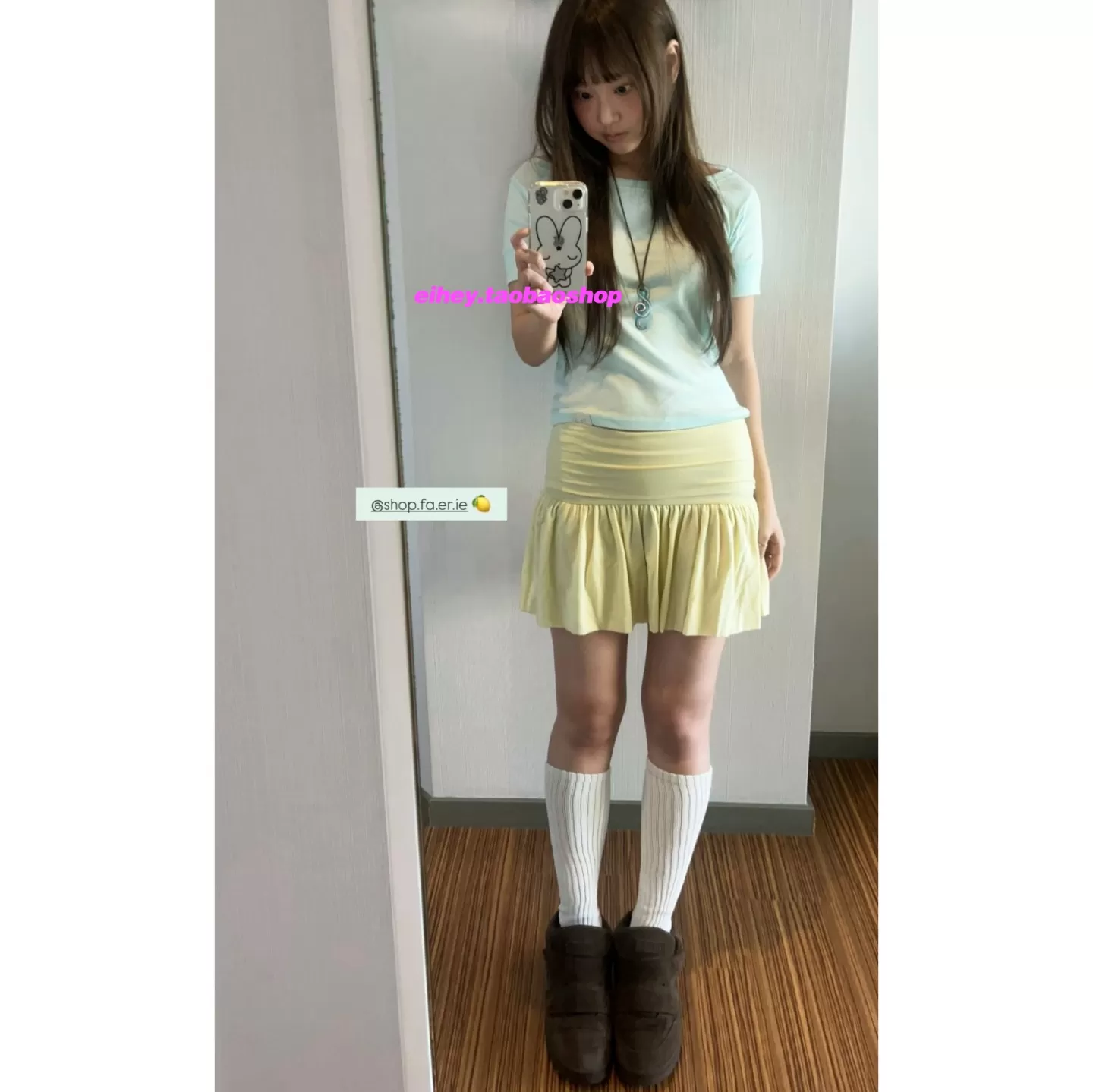 eihey诶嘿26春夏芭蕾风少女感可折叠腰部百褶半身裙小众设计短裙