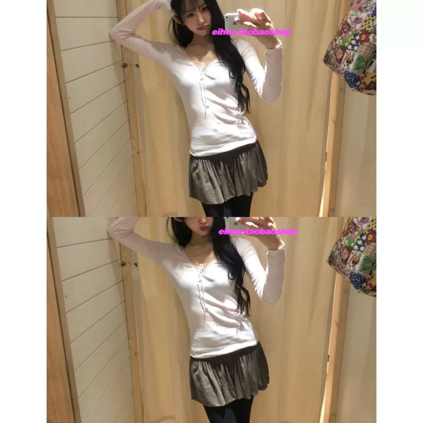 eihey诶嘿26春夏芭蕾风少女感可折叠腰部百褶半身裙小众设计短裙