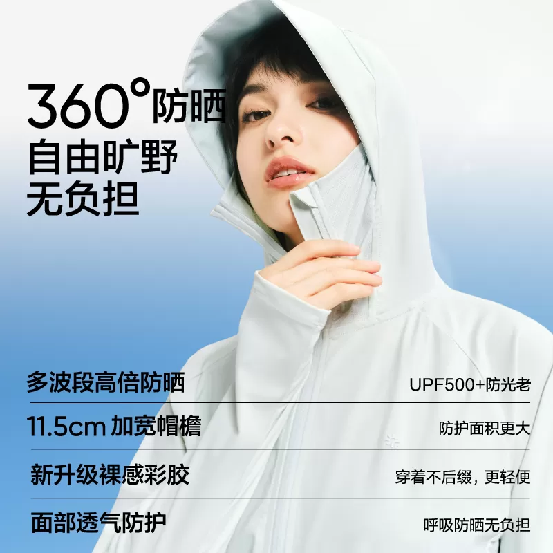 网易严选多波段防晒衣2026年男女户外防晒面罩凉感皮肤衣防晒服