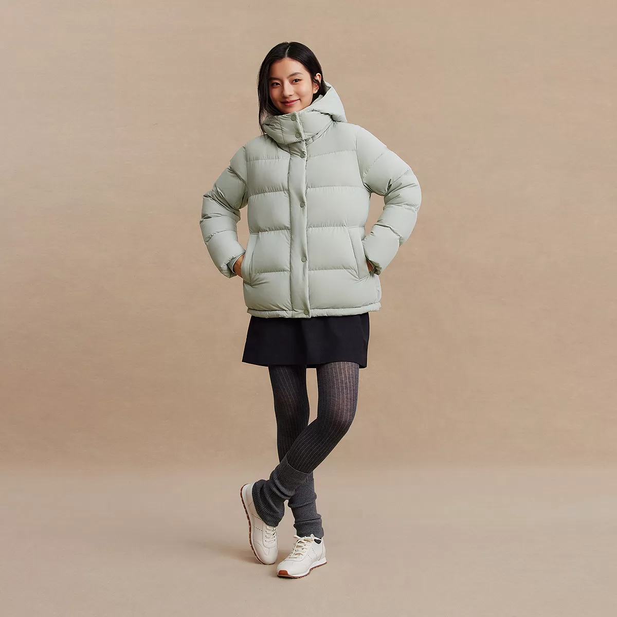 【白月光】波司登新款羽绒服女短款弹力舒适生活2.0收腰显瘦