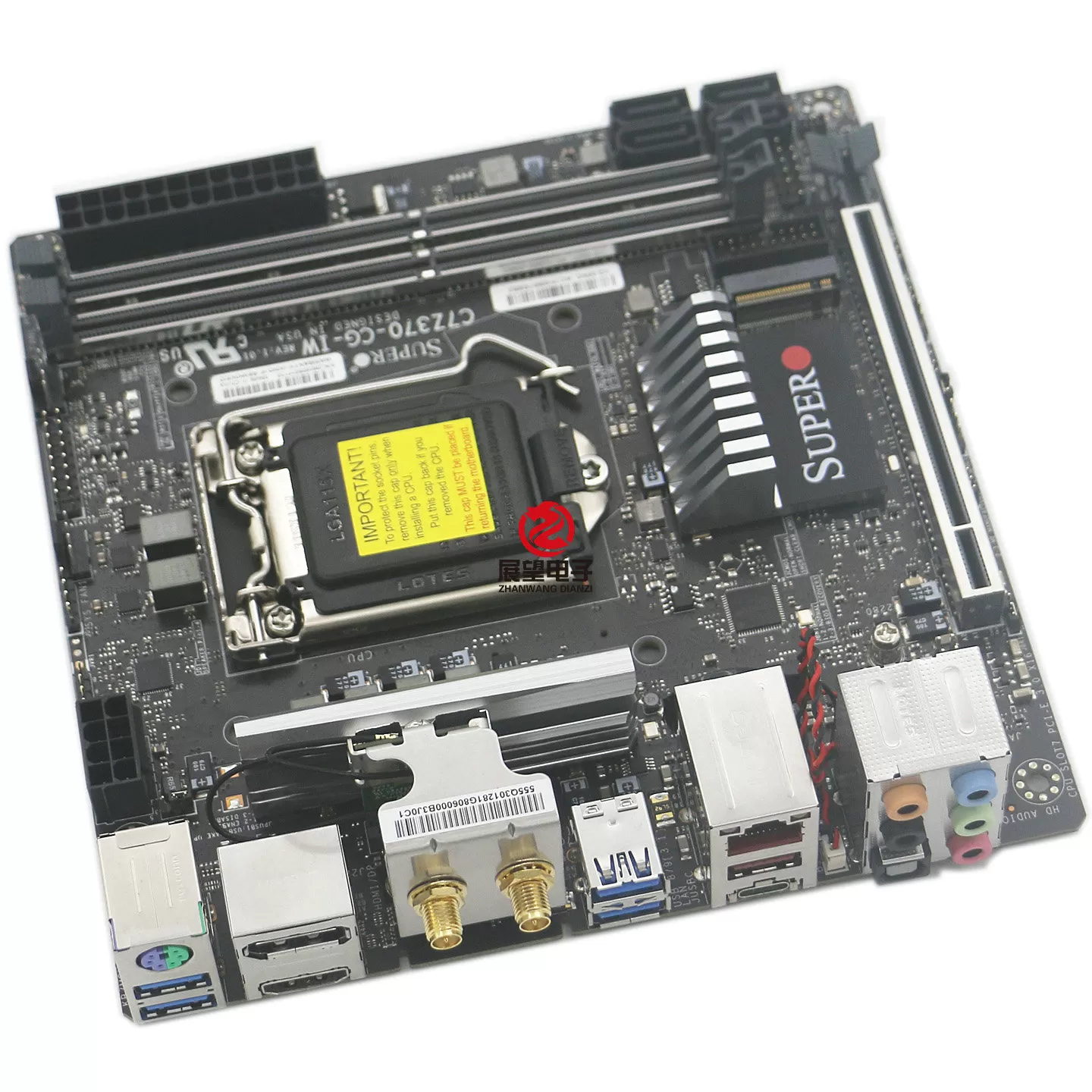全新盒装超微Z370 MINI-ITX主板C7Z370-CG 1151针17x17cm上8-9代U