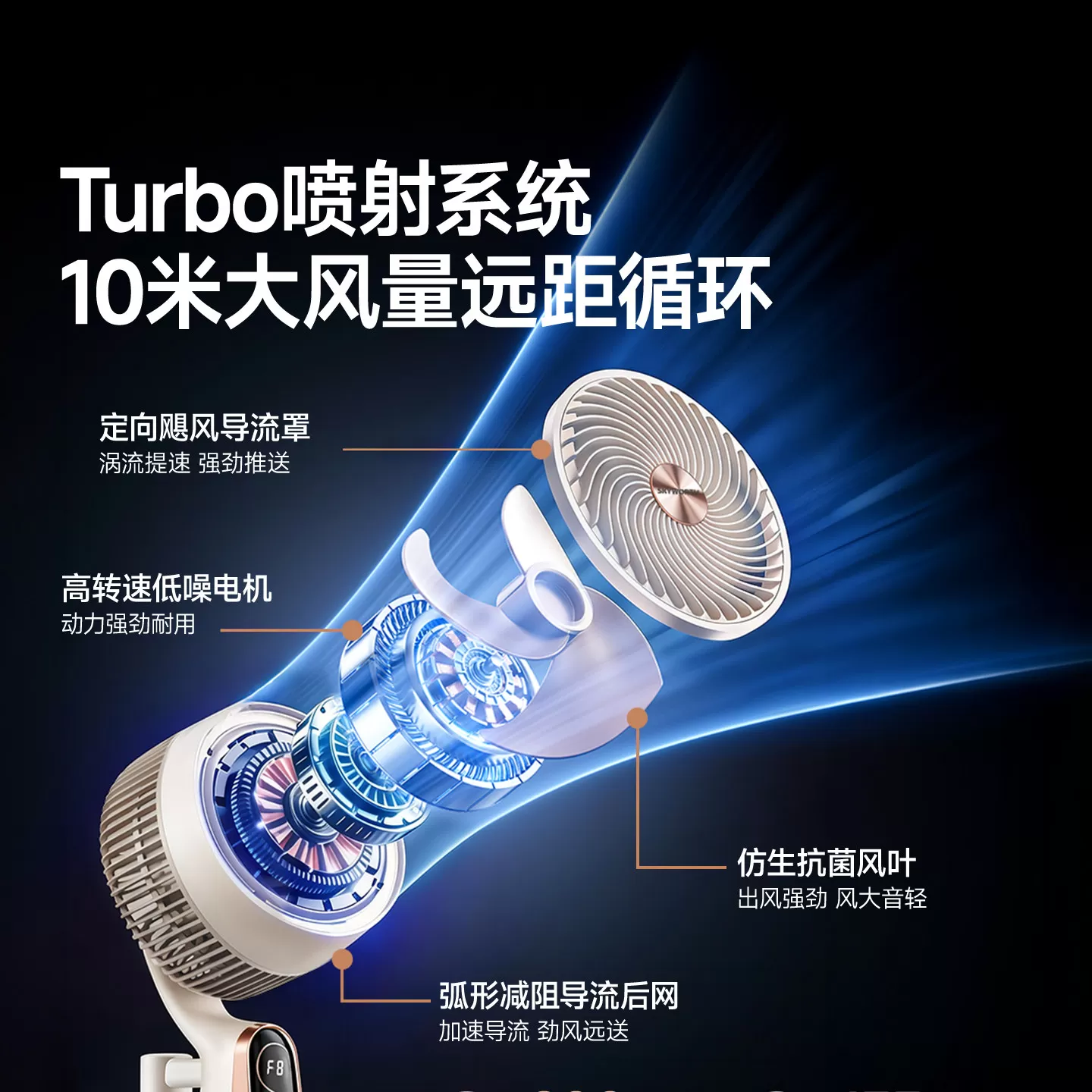 创维空气循环扇2026新款家用智能电风扇静音驱蚊落地风扇官方旗舰