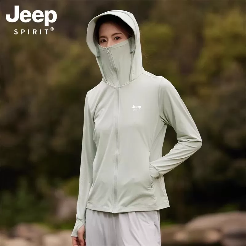 JEEP吉普冰丝防晒衣服女夏季2026新款薄款皮肤衣户外防紫外线外套