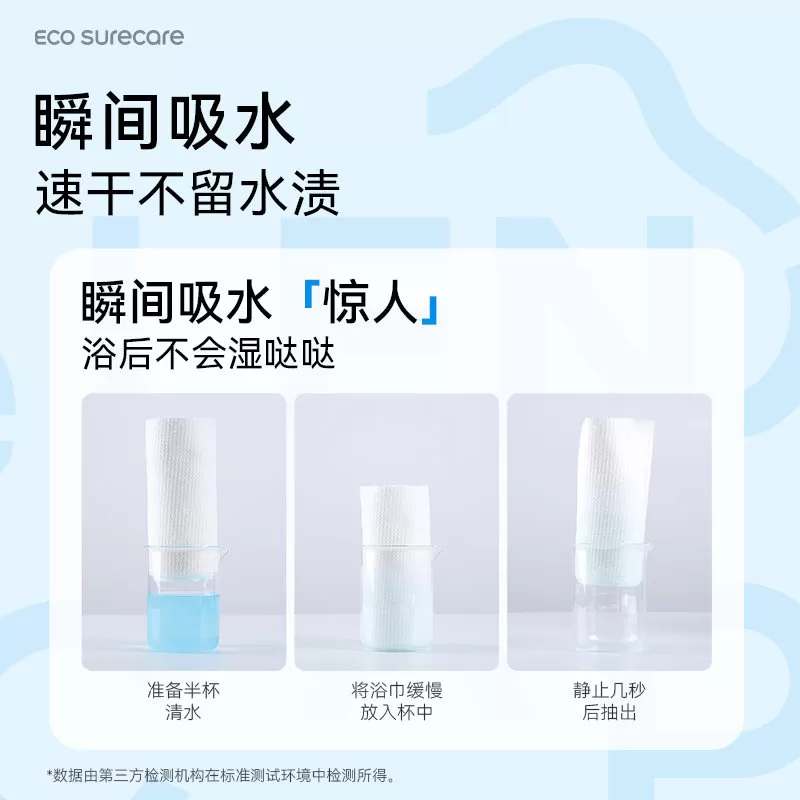 优可舒旅行便携一次性浴巾替代毛巾出差酒店裹全身加厚吸水独立装