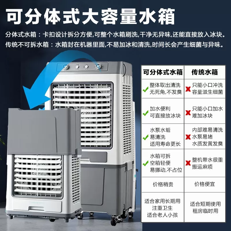 扬子冷风机家用水冷移动小型空调扇制冷风扇商用工业水空调冷气扇