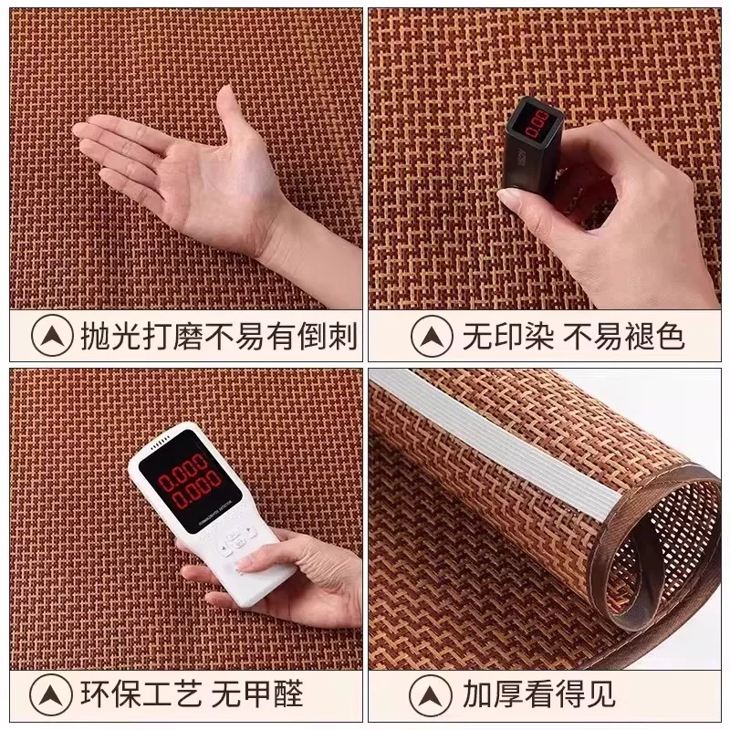 夏季藤席枕套冰丝凉席枕片单人一对可折叠古藤枕枕芯套非竹枕片