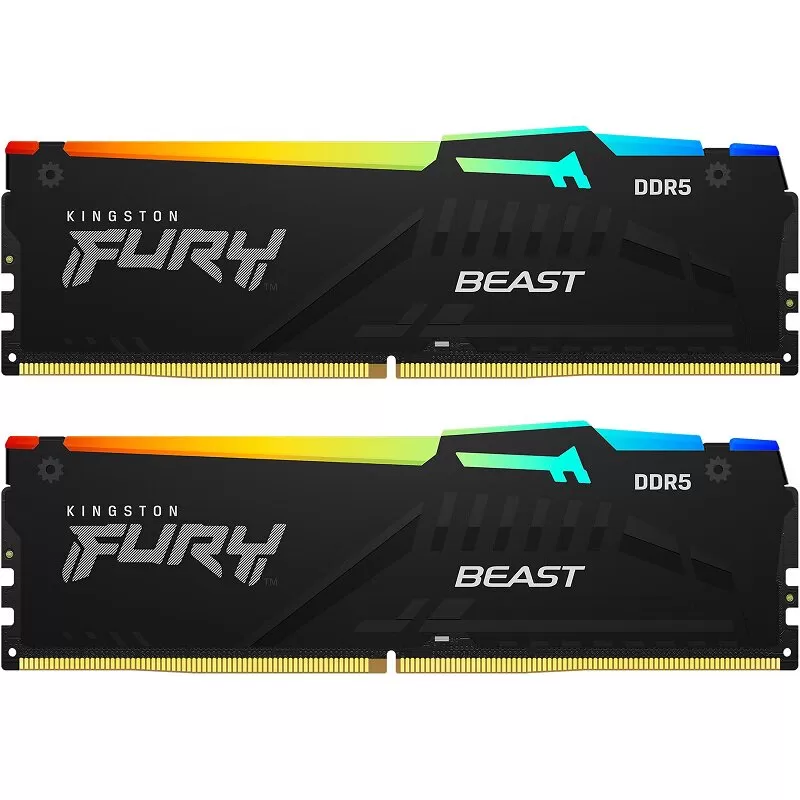 金士顿Kingston野兽 FURY Beast 128GB DDR5 RGB 5600 6000内存条