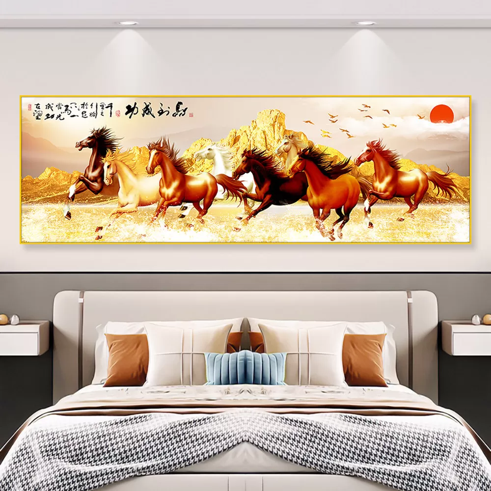 卧室床头装饰画酒店民宿公寓夫妻房间主卧贴画挂画静心墙纸壁画