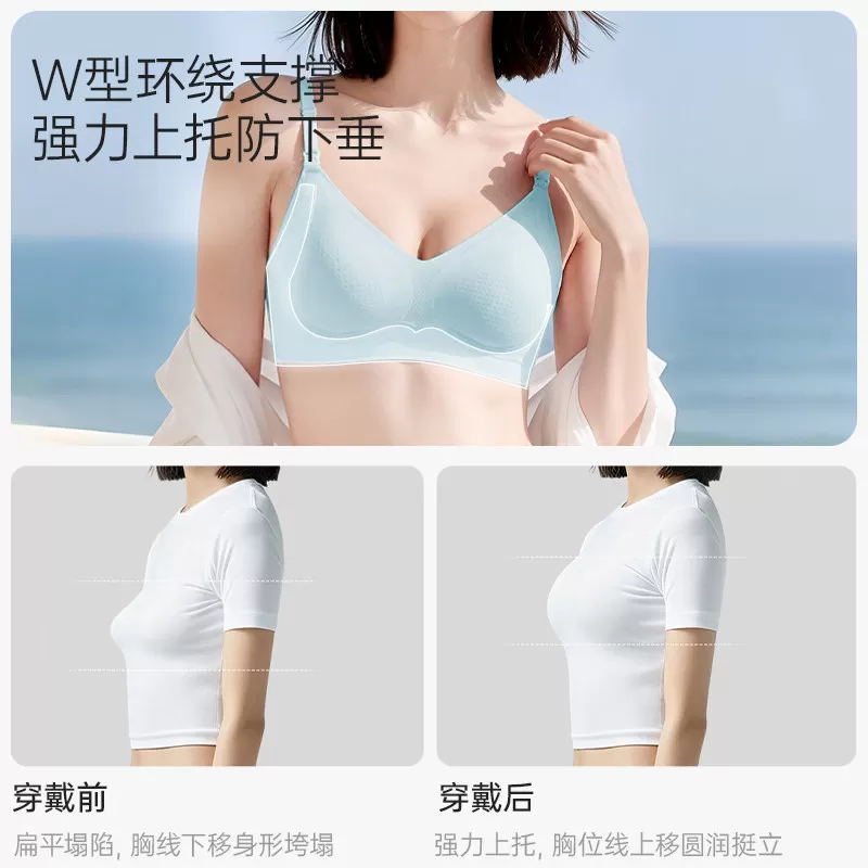 【夏日凉感BRA】柔我ROVO孕妇哺乳内衣透气喂奶聚拢防下垂文胸罩