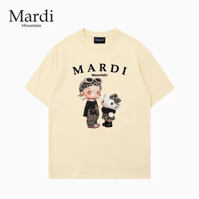 官方授权正品Mardi Mountain 韩国26夏新款情侣纯棉圆领短袖女t恤