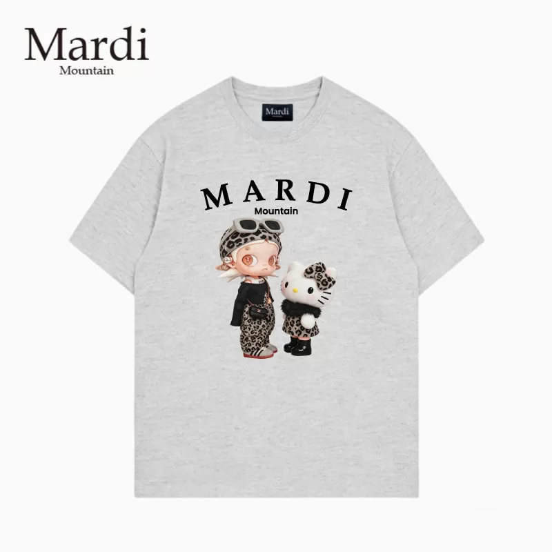 官方授权正品Mardi Mountain 韩国26夏新款情侣纯棉圆领短袖女t恤