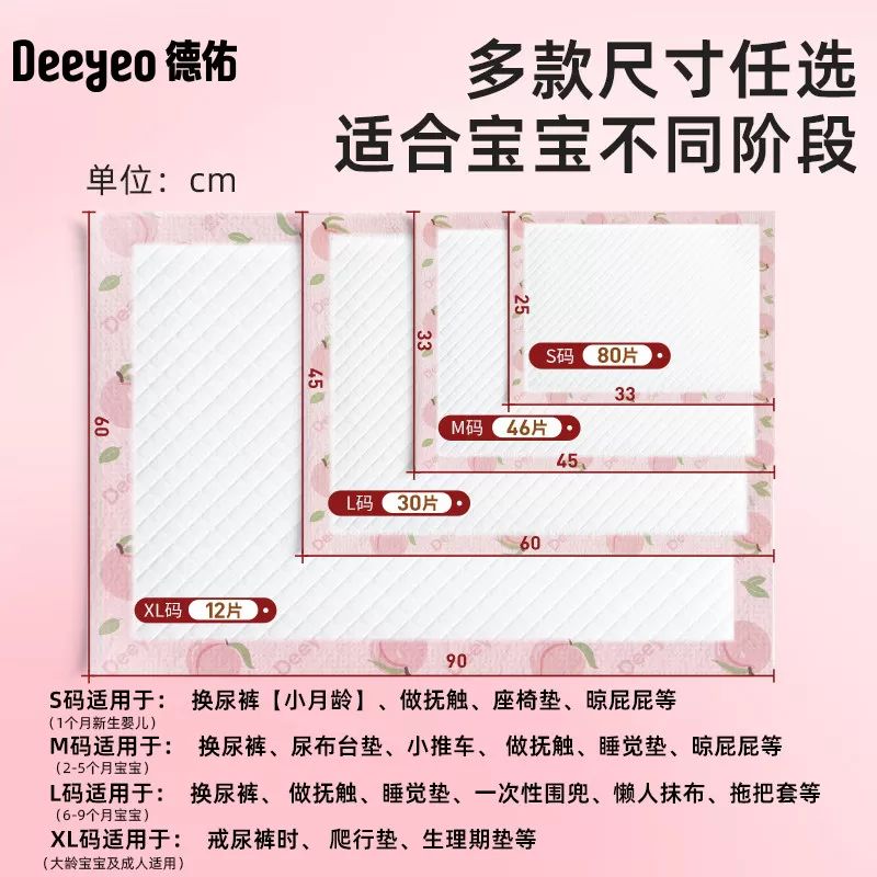 【交个朋友超级88】德佑婴儿隔尿垫一次性防水透气/婴幼儿湿巾