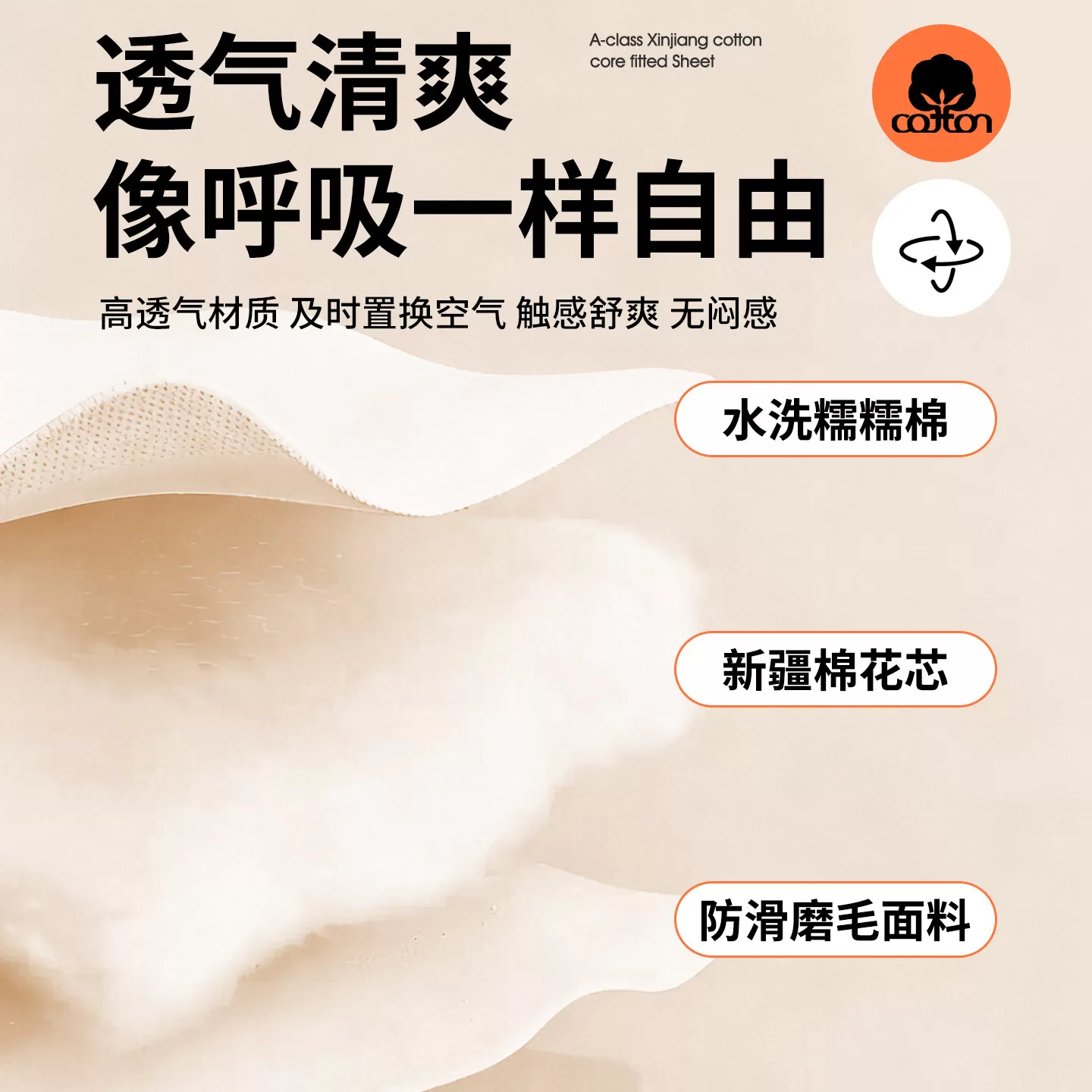 恒源祥A类棉花夹棉床笠加厚床罩席梦思床垫保护罩防尘床护垫套子