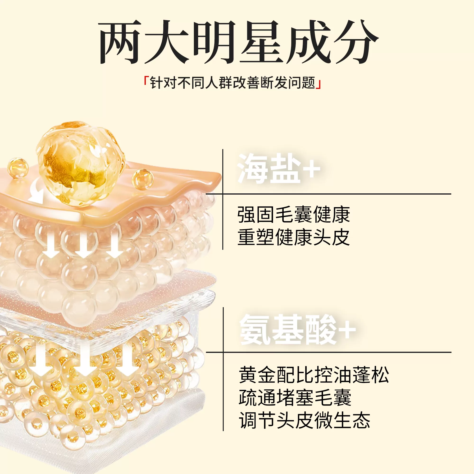【头皮院线研发品牌】海盐氨基酸洗发水沐浴露AA