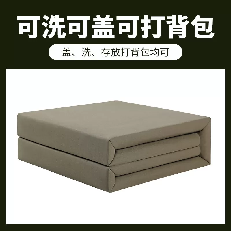 正品内务被可盖可叠绿色被子豆腐块帆布模型被手工定型叠被神器