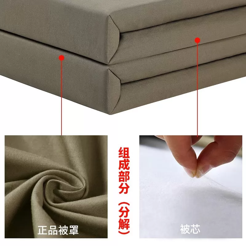 正品内务被可盖可叠绿色被子豆腐块帆布模型被手工定型叠被神器