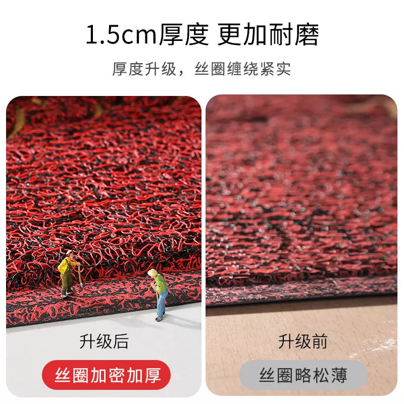 门口地垫入户门垫进门脚垫门外防滑耐脏垫子室外红色出入平安地毯