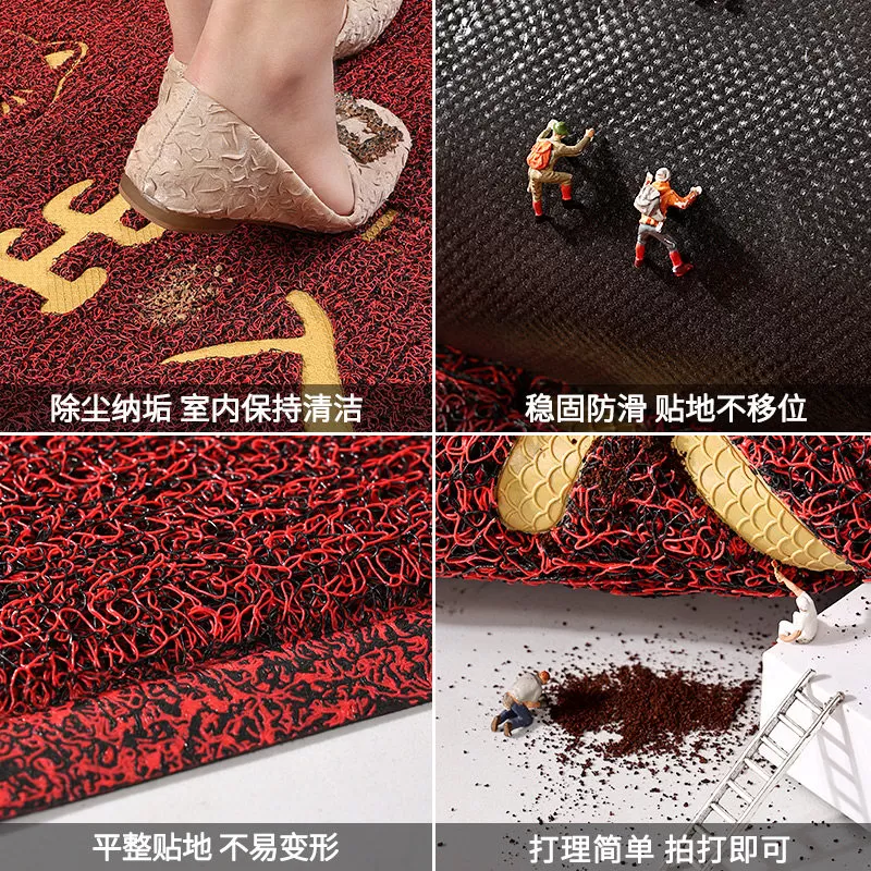 门口地垫入户门垫进门脚垫门外防滑耐脏垫子室外红色出入平安地毯