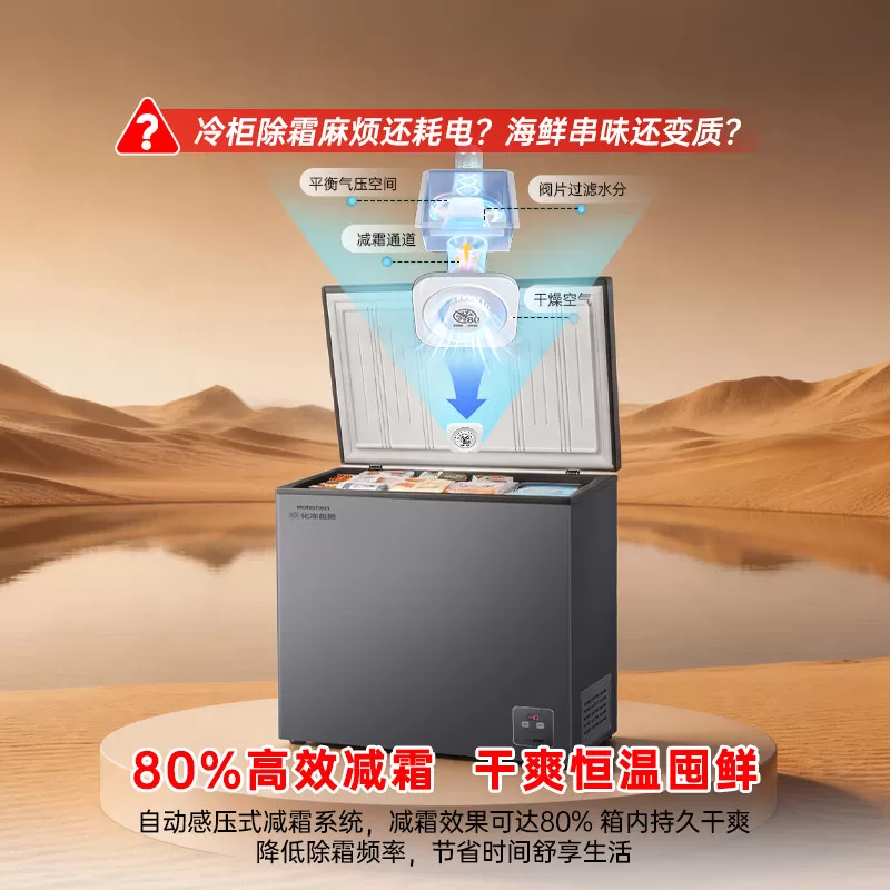 容声新款200/300升小冰柜家用小型-40℃冷冻冷藏变频冷柜一级冰箱