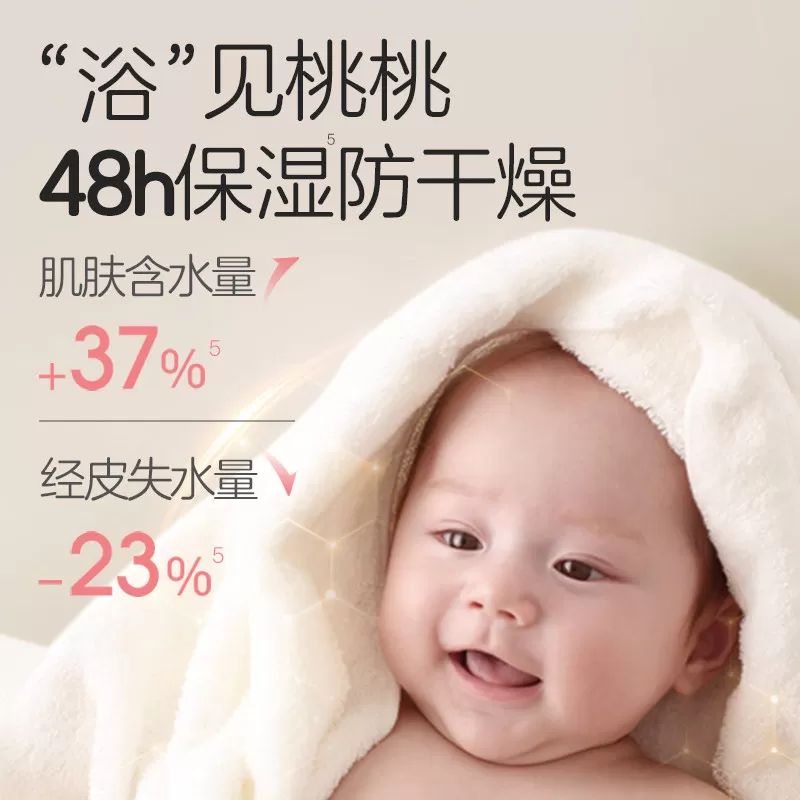 婴儿洗护套装桃子水春夏舒缓补水冰冰霜洗浴爽身粉贝亲官方旗舰店