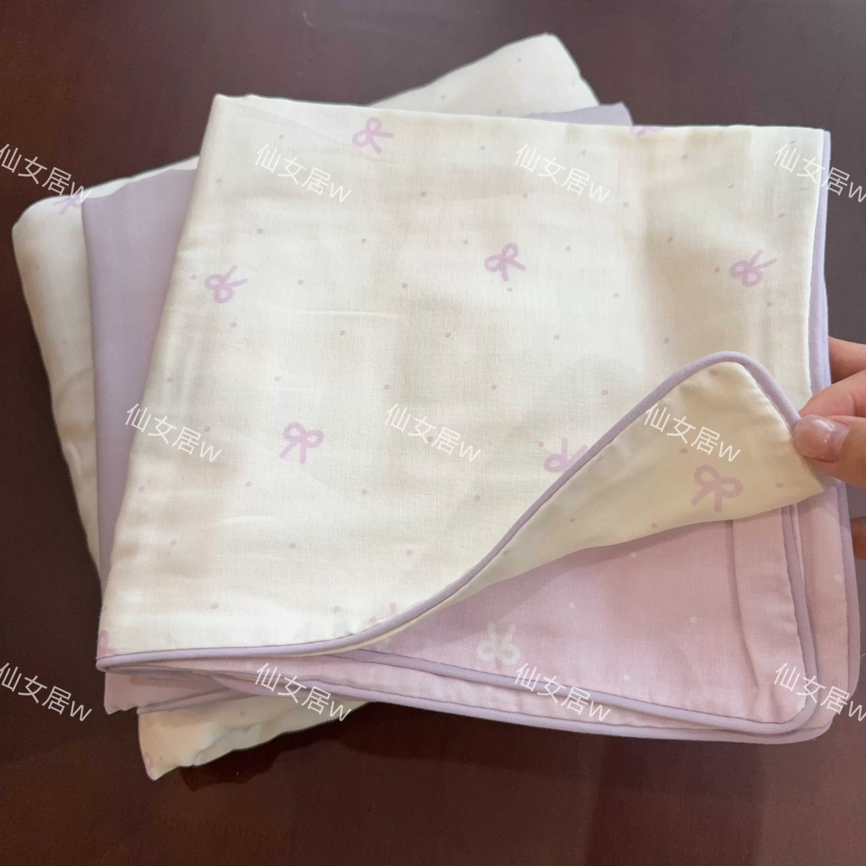 清新母婴全棉双层纱四件套嵌条边a类纯棉柔软透气学生宿舍三件套