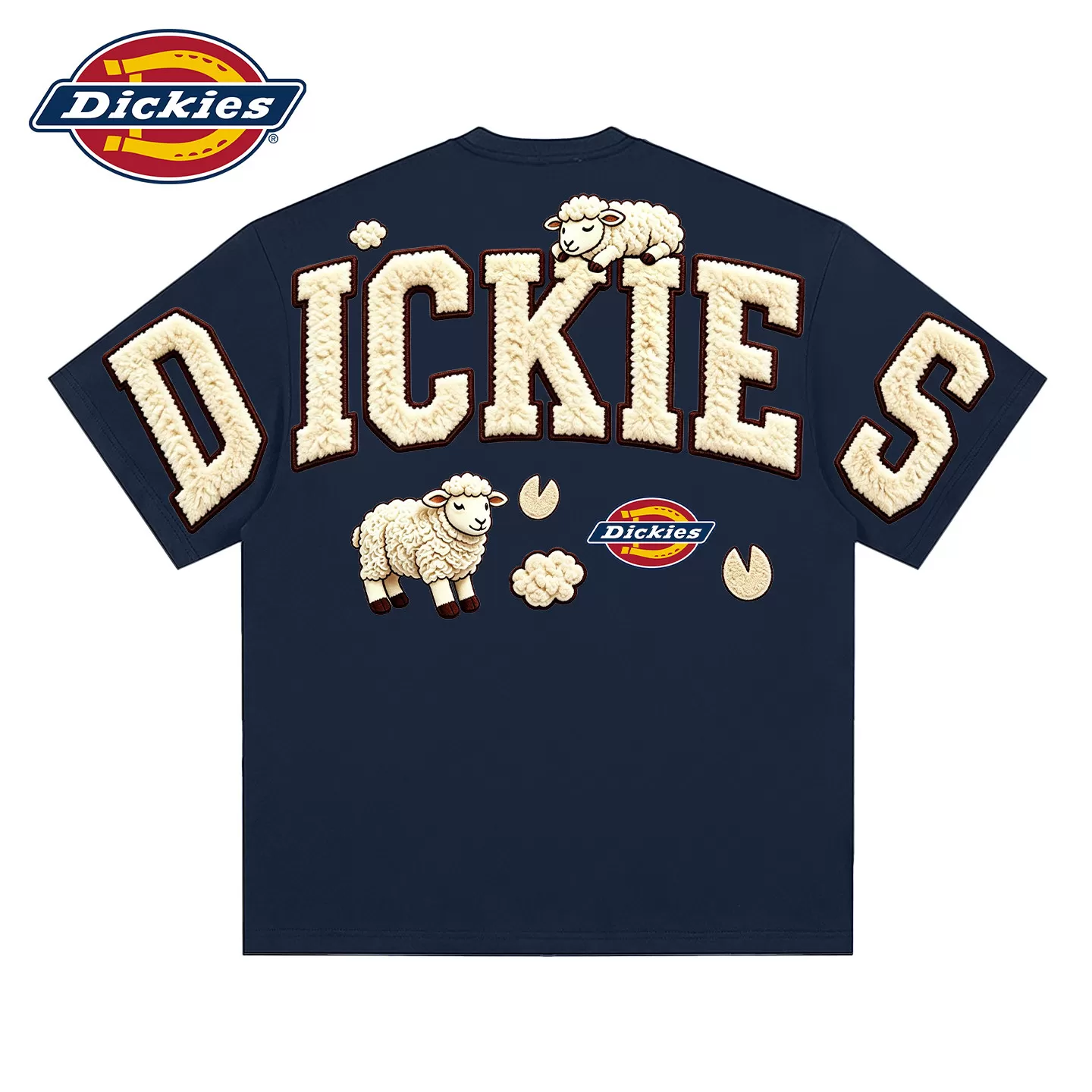 Dickies纯棉短袖t恤男士夏季2026新款卡通小羊上衣情侣潮牌体恤衫