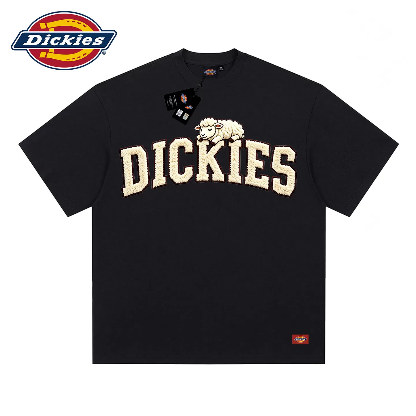 Dickies纯棉短袖t恤男士夏季2026新款卡通小羊上衣情侣潮牌体恤衫