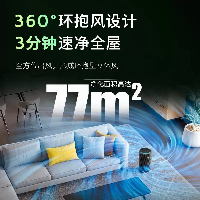 飞利浦精滤空气净化器AC4228家用除甲醛除菌除二手烟0.003微米级