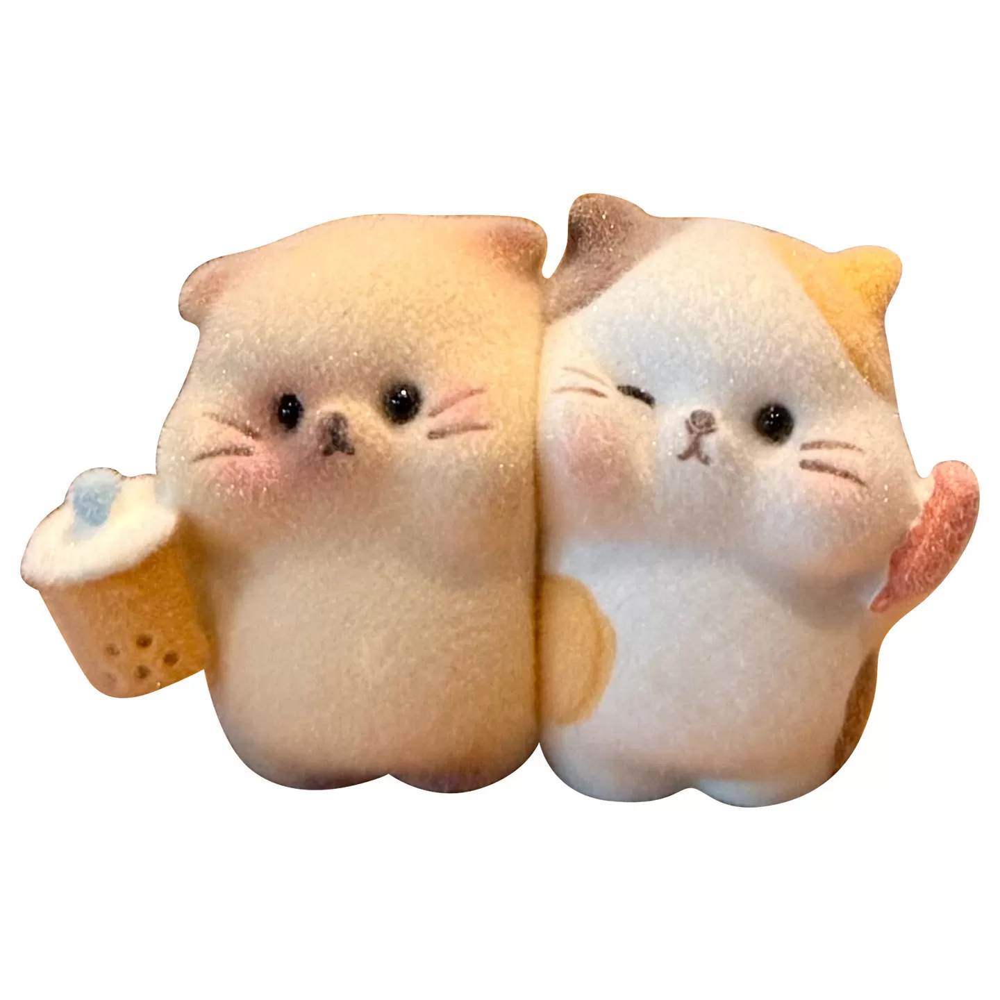 可爱猫猫盲盒植绒桌面装饰情绪稳定器工位治愈系摆件生日礼物女生