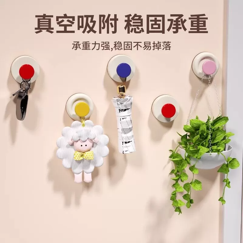 多巴胺吸盘挂钩浴室门后挂衣架卫生间挂毛巾厨房有效承重无痕粘贴
