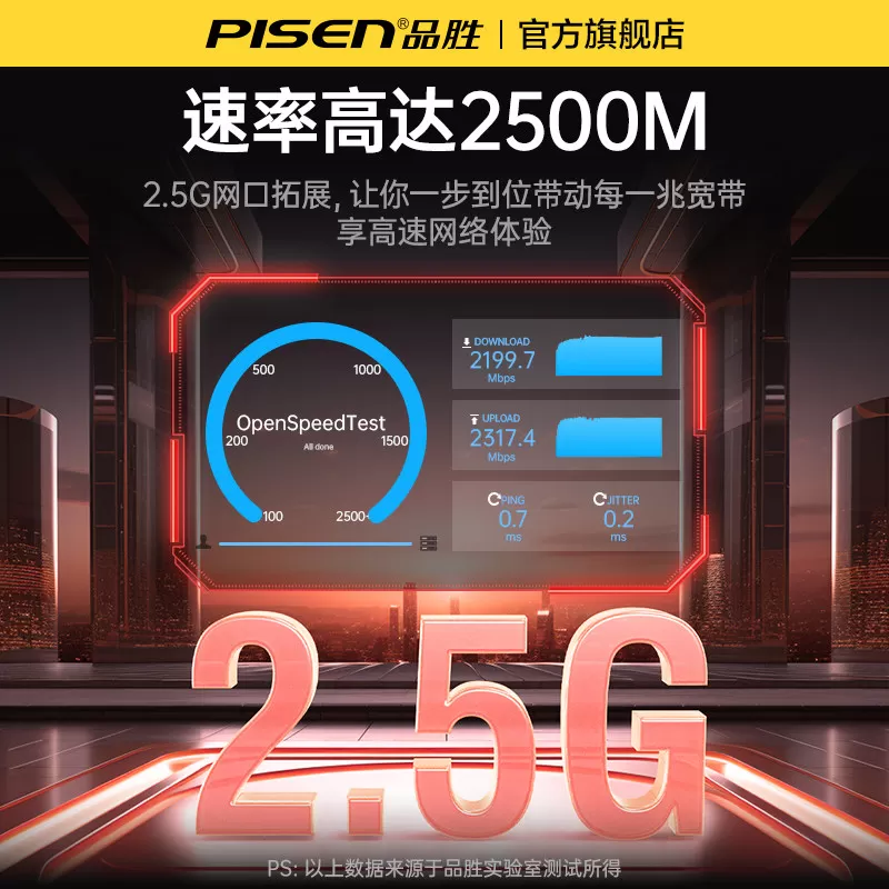 品胜2.5g网卡USB3.0网线转接口2500M高速typec千兆免驱动rj45有线转换器适用于MacBookProM4笔记本台式机电脑