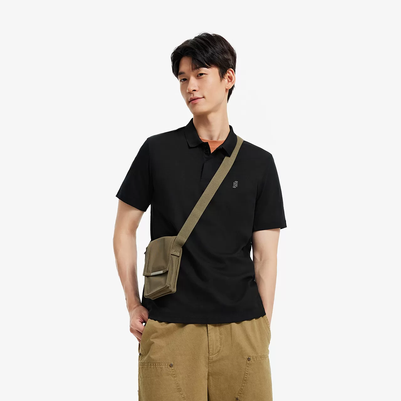 森柔|森马POLO衫男夏季基础商务通勤风针织衫百搭休闲挺拔短袖T恤