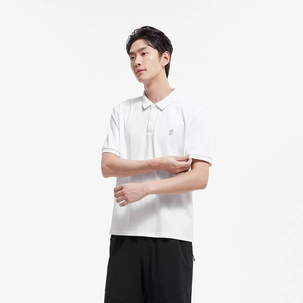 森柔|森马POLO衫男夏季基础商务通勤风针织衫百搭休闲挺拔短袖T恤