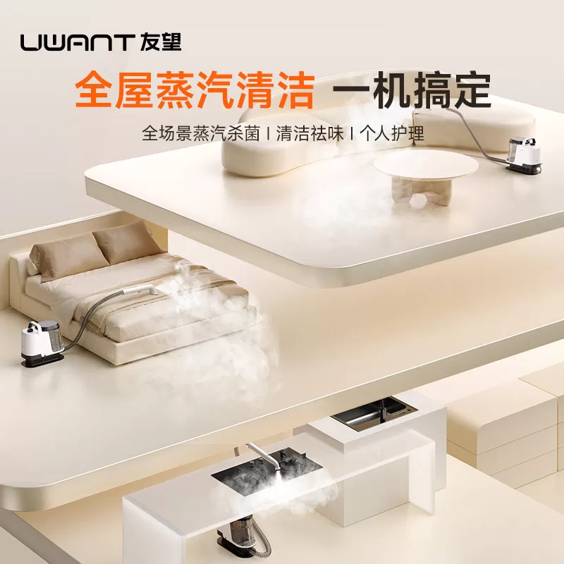 Uwant友望布艺清洗机地毯床垫沙发高温蒸汽清洁机神器大抽象Steam