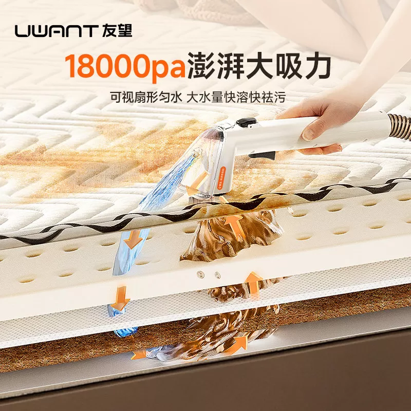 Uwant友望布艺清洗机地毯床垫沙发高温蒸汽清洁机神器大抽象Steam