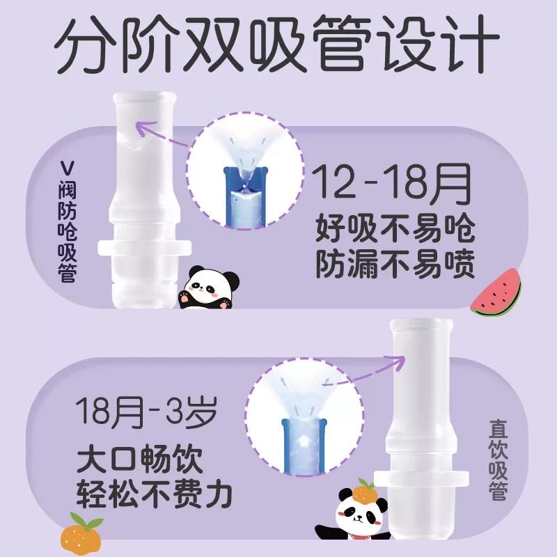 Pigeon贝亲婴儿童宝宝喝水喝奶双吸管直饮水杯PPSU牛奶杯