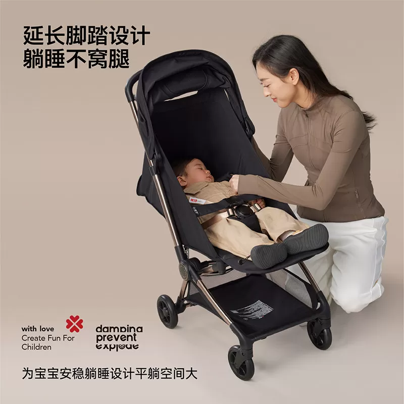小虎子TT口袋推车可坐可平躺婴儿推车遛娃神器可折叠可登机推车