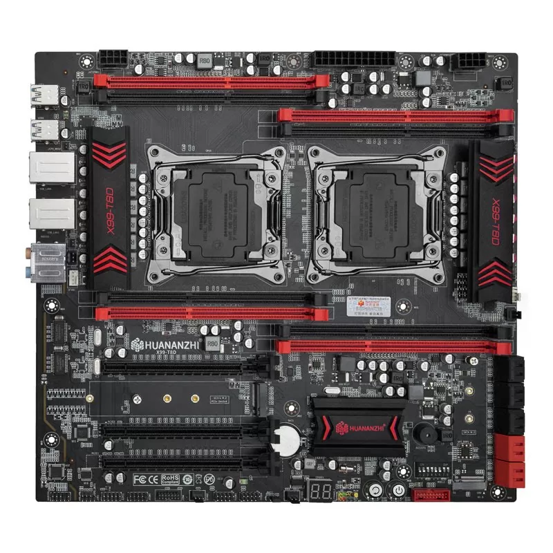 华南金牌 X99主板 多开 工作室 双路 E5 2696v3 CPU套装 可打鸡血