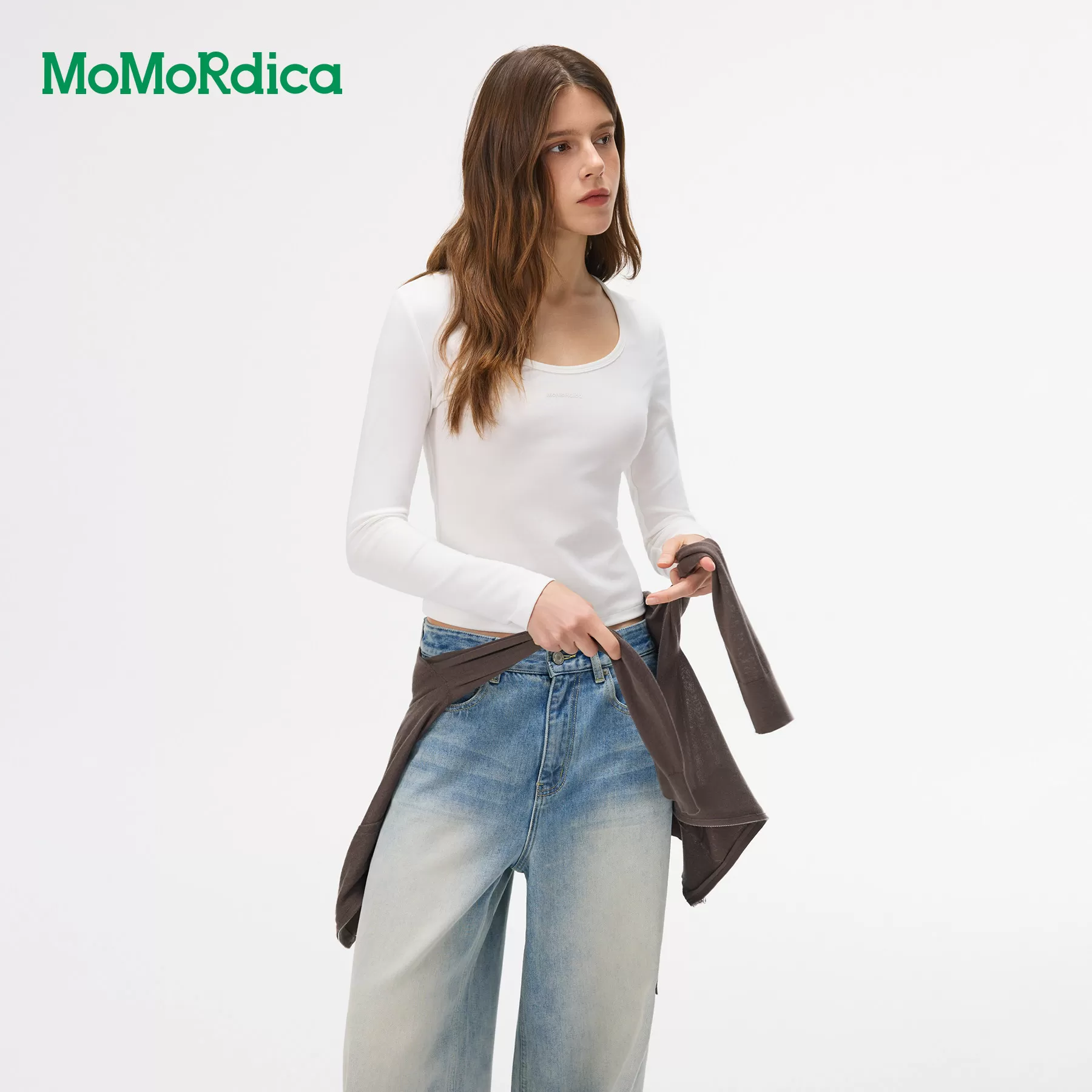 【所有女生的衣橱直播间】Momordica U领长袖T恤/圆领长袖T恤