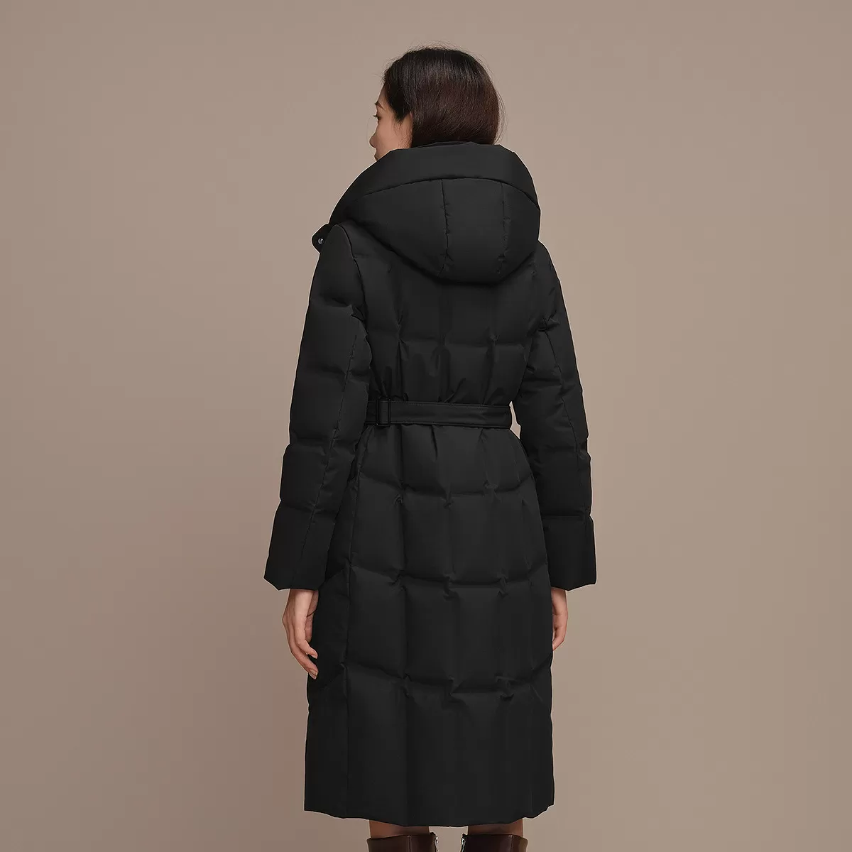 【谷爱凌同款】波司登羽绒服女过膝长款商务收腰显瘦可脱卸帽鹅绒