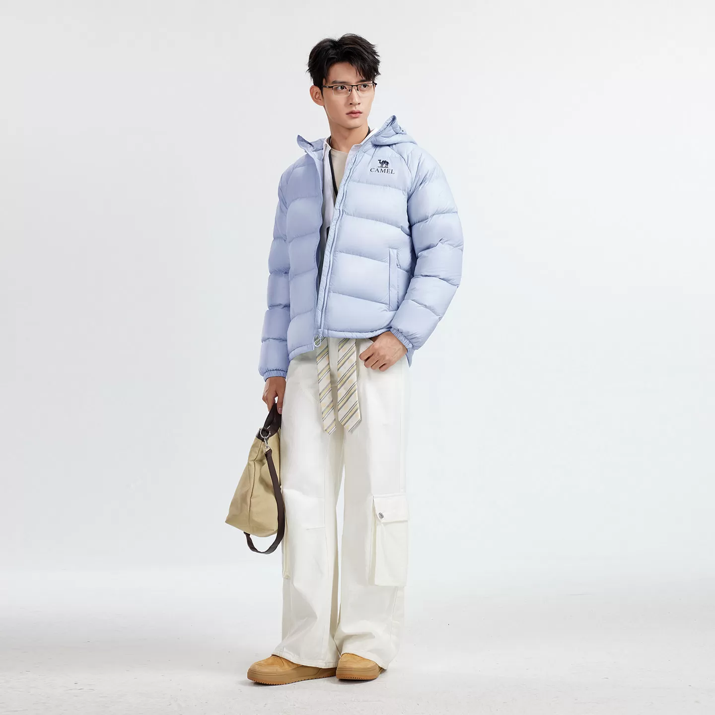 骆驼男装户外羽绒服男款外套保暖短款鸭绒面包服加厚冬季极寒防风