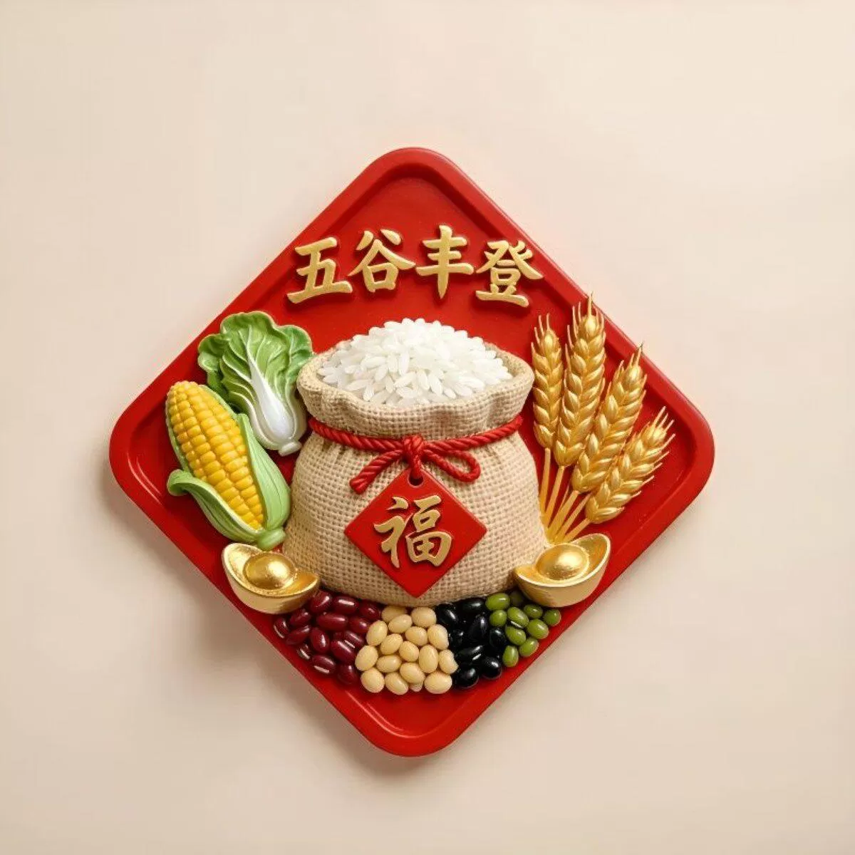 【五谷丰登】精致平面亚克力磁吸冰箱贴文创乔迁之喜装饰新居