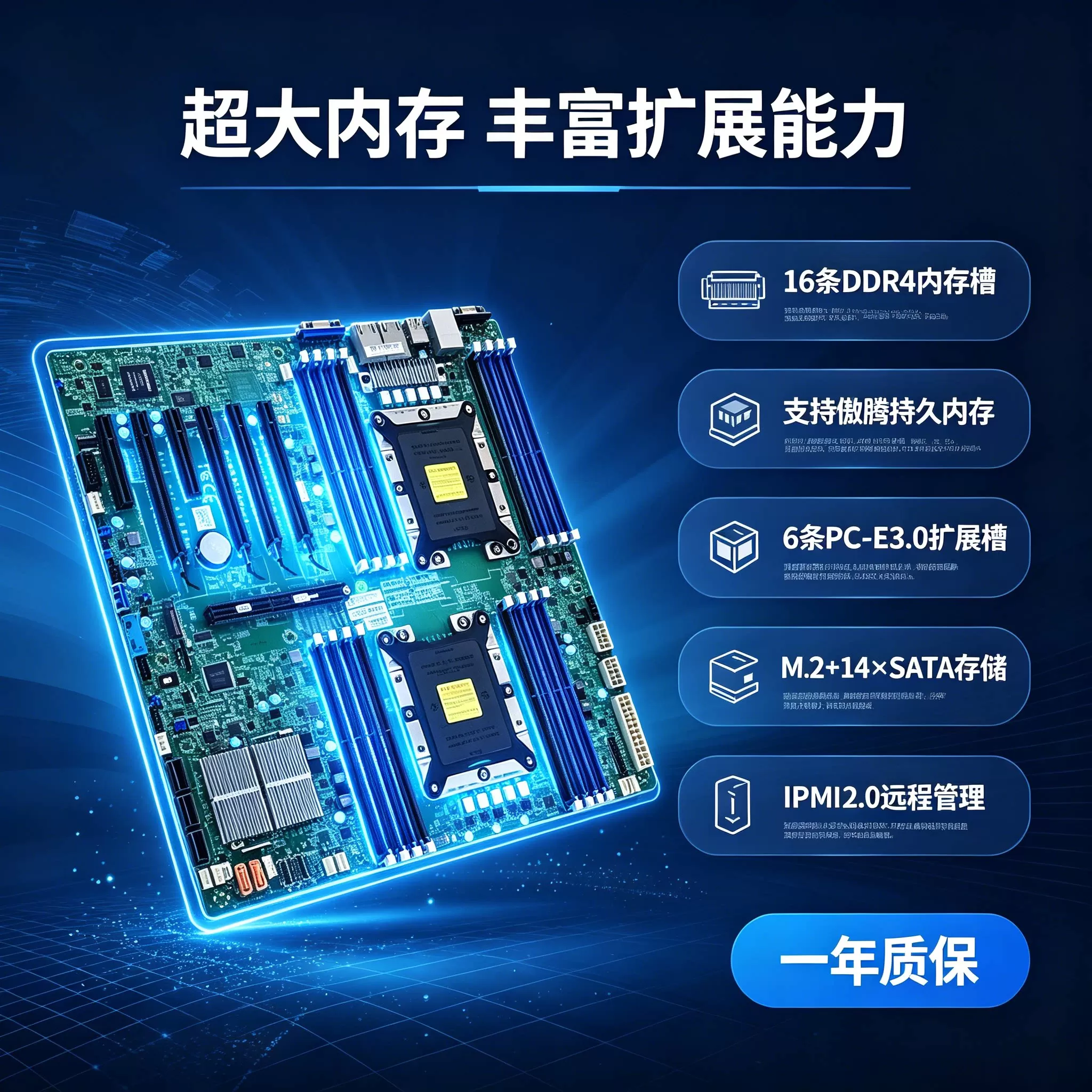 全新超微X11DPI-N双路IPMI2.0服务器主板U套装3647针C621接口SATA