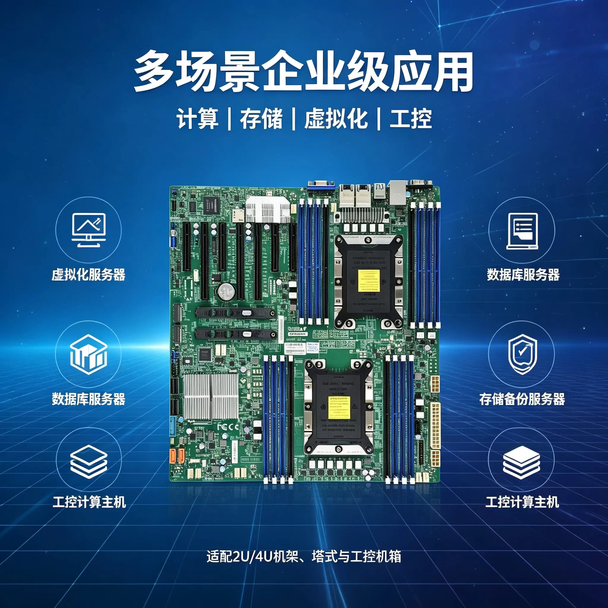 超微X11DPH-I 双路服务器二手主板工业级稳定支持第1代/ 2代Intel