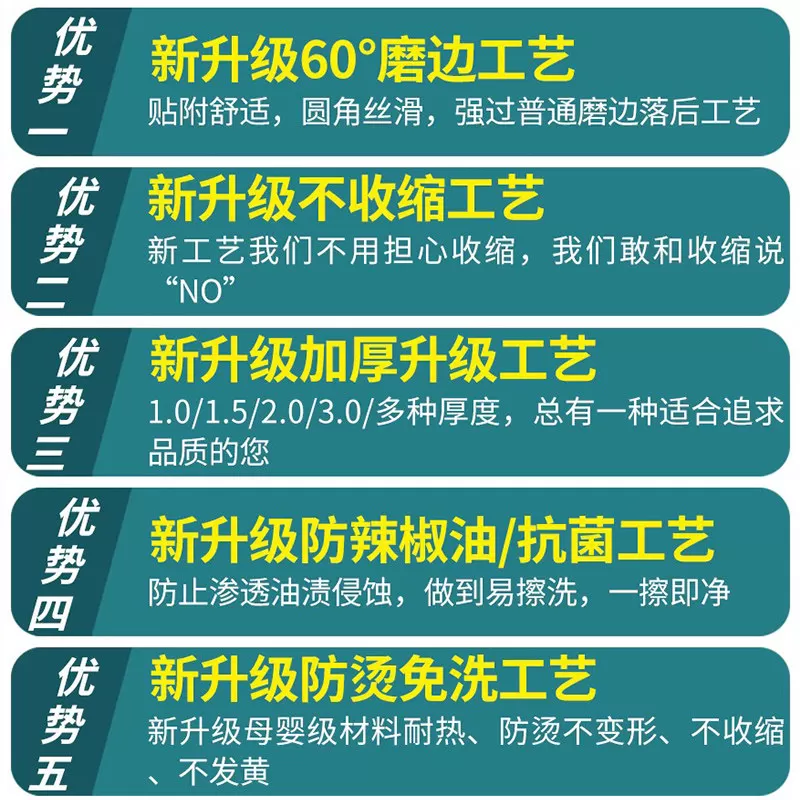 软塑料玻璃透明餐桌垫PVC桌布防水防烫防油免洗桌面茶几垫水晶板