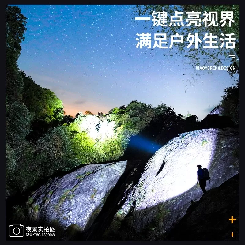 头灯2026新款强光充电超亮超长续航户外头戴式手电筒夜钓鱼照明灯