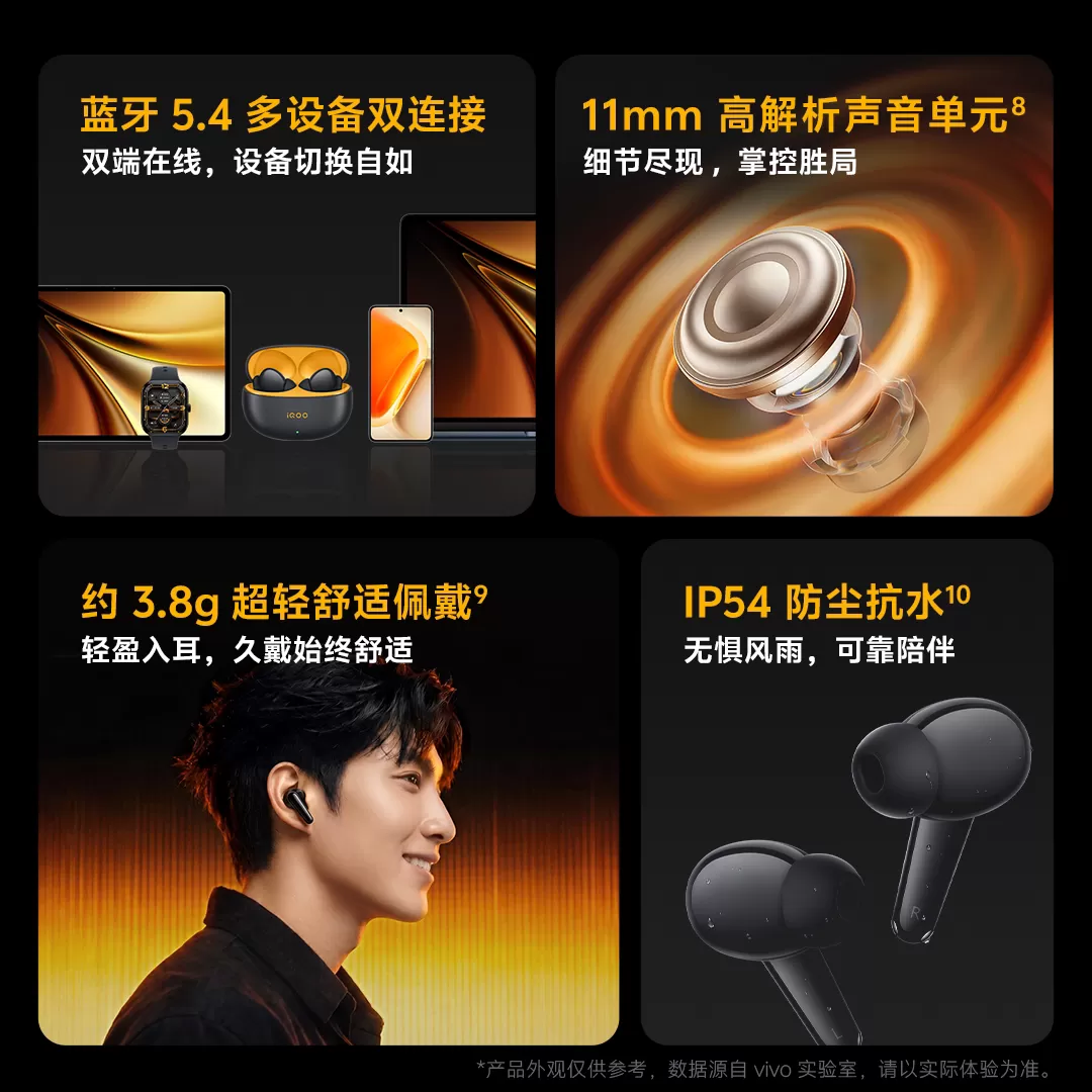【新品上市】vivo iQOO TWS 5e 无线降噪蓝牙耳机官方旗舰tws1e