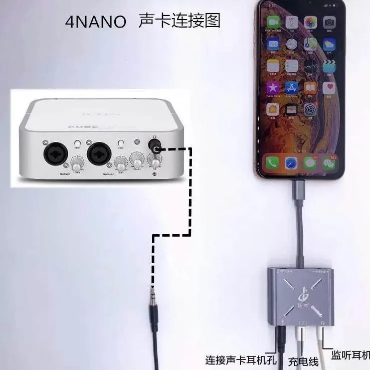 畅吧直播一号声卡转换器适用苹果17手机15安卓华为一号typec
