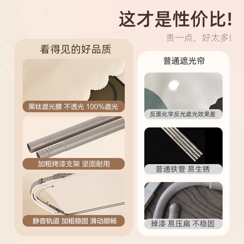 u型双滑轨道学生宿舍床帘蚊帐一体式上铺上下铺强遮光窗帘寝室u形
