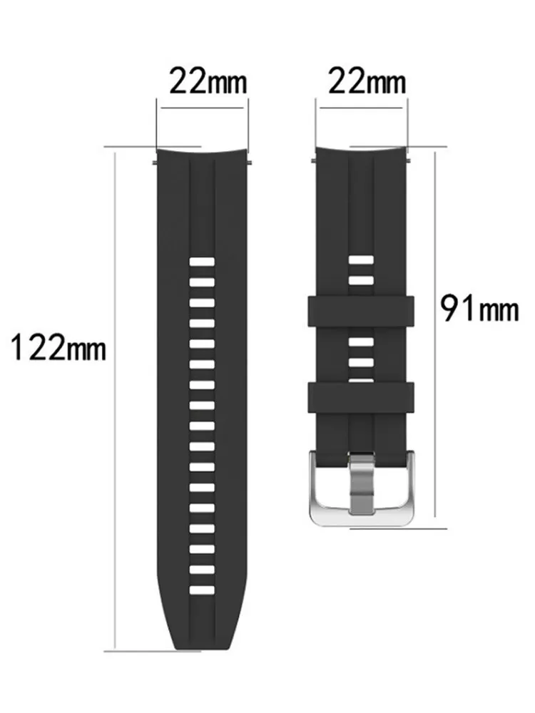 HUAWEI华为GT5氟橡胶手表带watch3pro原装硅胶gt2pro荣耀GT4通用